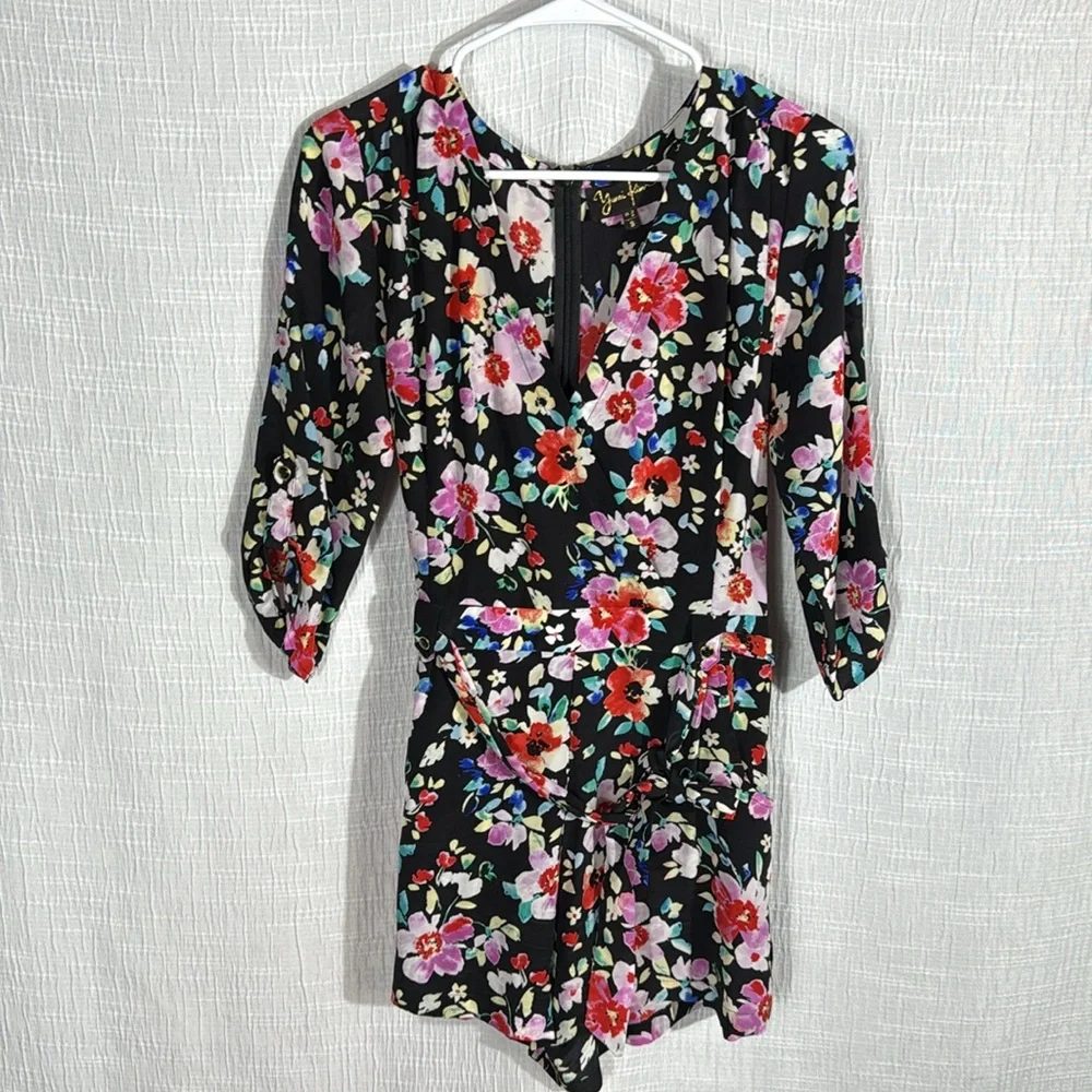 YUMI Kim Floral Silk Romper‎ size small